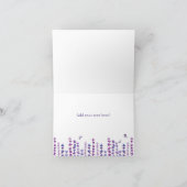 Danke, Lavender und Butterfly Dankeskarte (Innenseite)