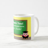 Danke Lehrer, Abschluss-Abschied, niedliche Eulen Kaffeetasse (VorderseiteRechts)