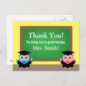Danke, Lehrer, Abschluss Abschiedsfrau, Niedliche Postkarte (Vorne/Hinten)