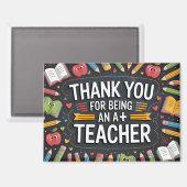 Danke Lehrer Anerkennung Magnet (Vorderseite/Rückseite)