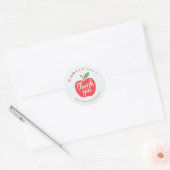 Danke Lehrer Apfel Notizpapier Runder Aufkleber (Umschlag)