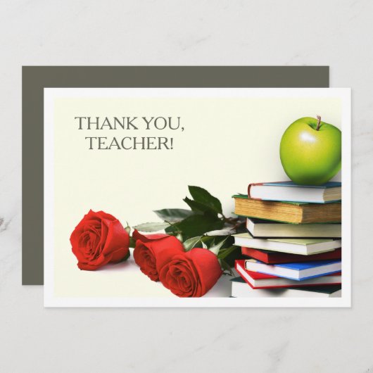 Danke, Lehrer. Benutzerdefinierte Flachkarten Dankeskarte (Vorne/Hinten)