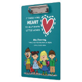 Danke, Lehrer. Benutzerdefiniertes Geschenk Klemmbrett (Links)