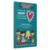 Danke, Lehrer. Benutzerdefiniertes Geschenk Klemmbrett (Rechts)