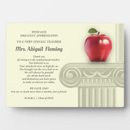 Danke, Lehrer. Bildung Symbole Individuelle Name Fotoplatte