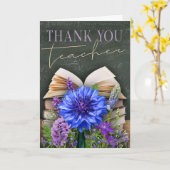 Danke Lehrer Blumenkarte Karte (Gelbe Blume)