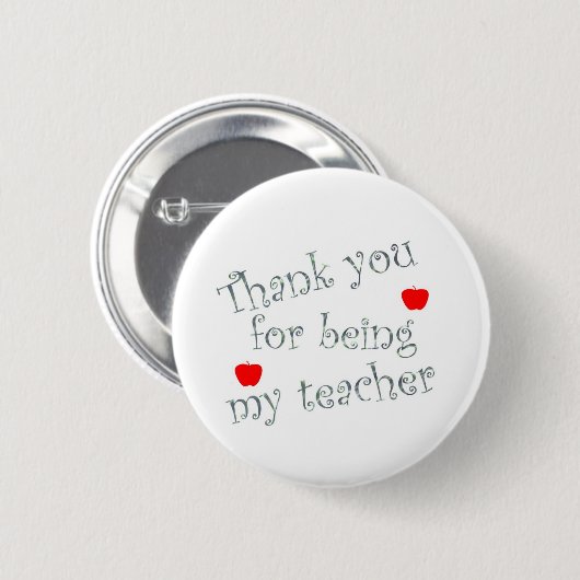 Danke, Lehrer Button (Vorne & Hinten)