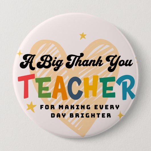 Danke, Lehrer-Button Button (Vorderseite)
