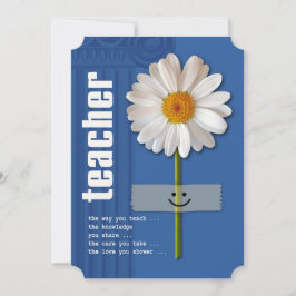 Danke, Lehrer. Daisy Design benutzerdefinierte Fla Dankeskarte