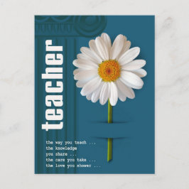 Danke, Lehrer. Daisy Design Postcard Postkarte