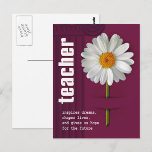 Danke, Lehrer. Daisy Design Postkarte