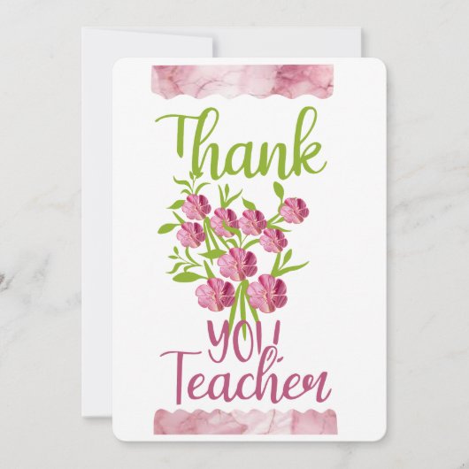 Danke Lehrer Feiertagskarte (Vorderseite)