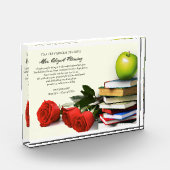 Danke, Lehrer. Individuelle Name-Geschenk Fotoblock (Links)