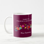 Danke, Lehrer. Individuelle Name-Geschenk Kaffeetasse (Links)