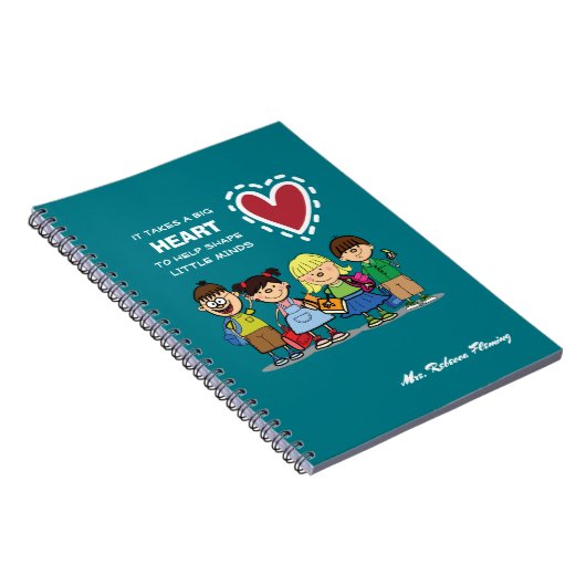 Danke, Lehrer. Individuelle Name-Geschenk Notizblock (Rechte Seite)