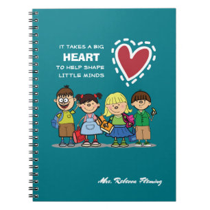 Danke, Lehrer. Individuelle Name-Geschenk Notizblock