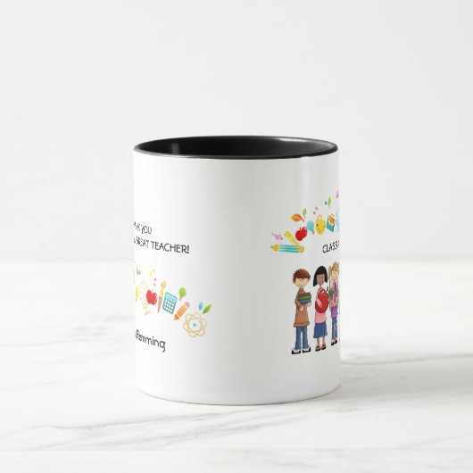 Danke, Lehrer. Individuelle Name-Geschenk Tasse (Zentrum)