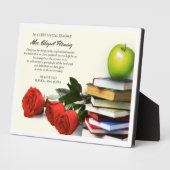 Danke, Lehrer. Individuelle Name Gift Plaques Fotoplatte (Seite)