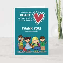 Danke, Lehrer. Individuelle Name Grußkarten Dankeskarte