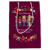 Danke, Lehrer. Individuelle Name Mittlere Geschenktüte (Vorderseite)