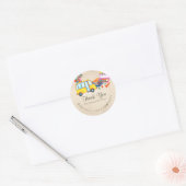 Danke Lehrer Kraft Gelber Schulbus Runder Aufkleber (Umschlag)