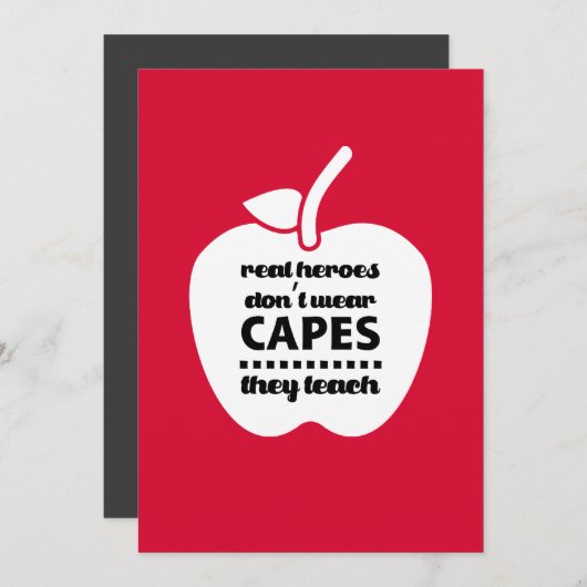 Danke, Lehrer. Lehrangebot | Apple Dankeskarte (Vorne/Hinten)