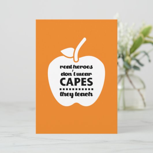 Danke, Lehrer. Lehrangebot | Apple Dankeskarte (Stehend Vorderseite)