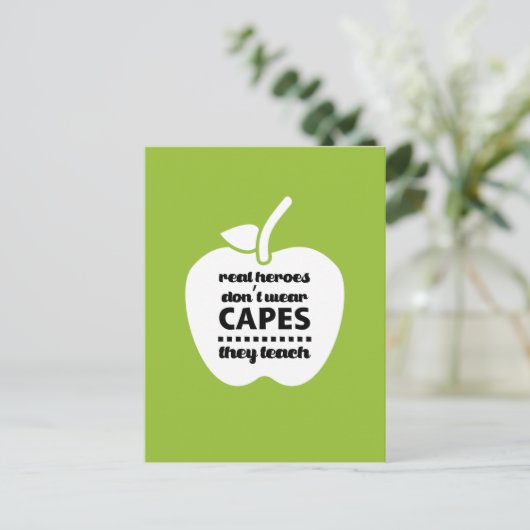 Danke, Lehrer. Lehrangebot Postkarte (Stehend Vorderseite)