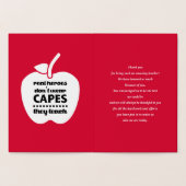 Danke, Lehrer. Luxus Folienkarte (Innenseite)