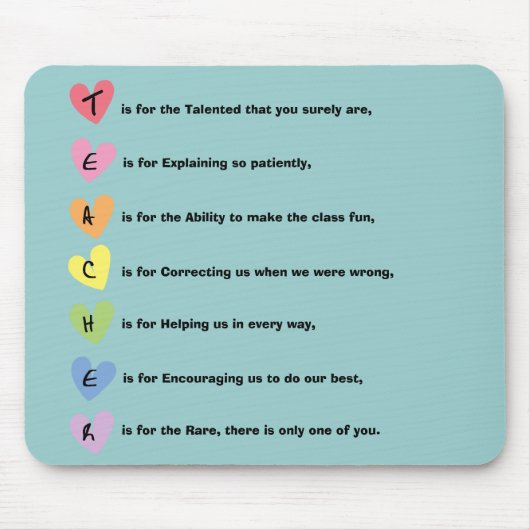 Danke Lehrer Mousepad (Vorne)