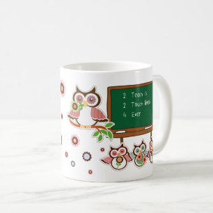Danke, Lehrer. Niedliches Owls-Geschenk Kaffeetasse