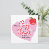 Danke, Lehrer, nimmt ein großes Herz Karte (Stehend Vorderseite)