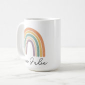 Danke Lehrer - Pastell-Regenbogen-Design-Tasse Per Kaffeetasse (Vorderseite Links)