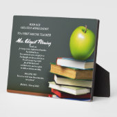 Danke, Lehrer. Personalisierte Gift Plaques Fotoplatte (Seite)