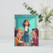 "Danke, Lehrer!" Postkarte (Stehend Vorderseite)