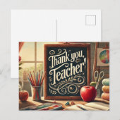 "Danke, Lehrer!" Postkarte (Vorne/Hinten)