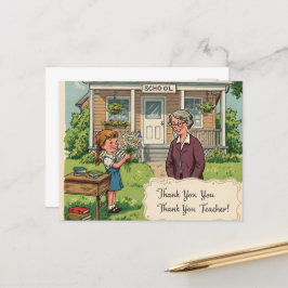"Danke, Lehrer!" Postkarte