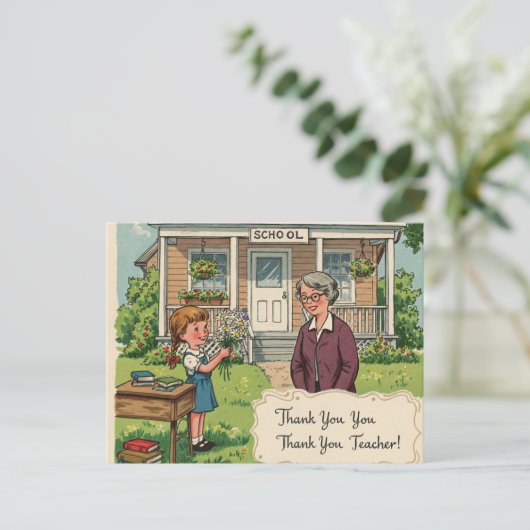 "Danke, Lehrer!" Postkarte (Stehend Vorderseite)