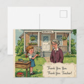 "Danke, Lehrer!" Postkarte (Vorne/Hinten)