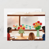 "Danke, Lehrer!" Postkarte (Vorne/Hinten)