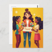 "Danke, Lehrer!" Postkarte (Vorne/Hinten)