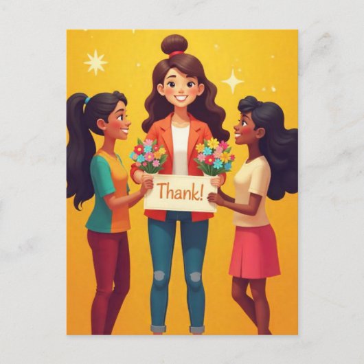 "Danke, Lehrer!" Postkarte (Vorderseite)