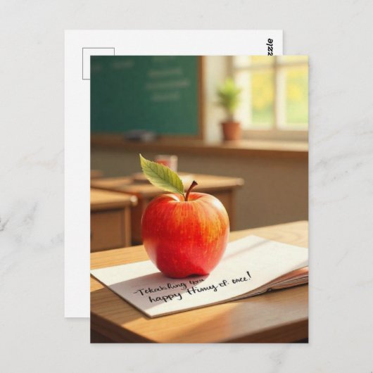 "Danke, Lehrer!" Postkarte (Vorne/Hinten)