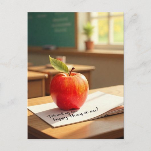 "Danke, Lehrer!" Postkarte (Vorderseite)