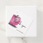 Danke, Lehrer Red Apple Aquarell Geschenkanhänger (Beispiel)