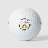 Danke, Lehrer Regenbogen Golfball (Vorderseite)