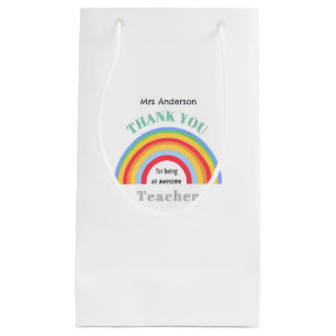 Danke Lehrer Regenbogen Personalisiert Kleine Geschenktüte
