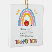 Danke Lehrer Regenbogenapfel Sterngedicht Keramikornament (Rechts)