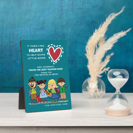 Danke, Lehrer. Schulkinder und Kostenvoranschlag Fotoplatte (Seite)