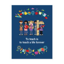 Danke, Lehrer. Schulkinder und Kostenvoranschlag